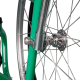 Silla de ruedas con sistema antiplegado | 40cm | Soporte de bombona y de gotero | Reposabrazos y reposapiés fijos | Verde - Foto 6