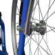 Silla de ruedas con sistema antiplegado | 40cm | Soporte de bombona y de gotero | Reposabrazos y reposapiés fijos | Azul - Foto 6