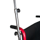 Silla de ruedas con sistema antiplegado | 40cm | Soporte de bombona y de gotero | Reposabrazos y reposapiés fijos | Roja - Foto 3