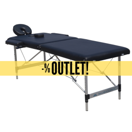 OUTLET | Camilla de masaje plegable | Reposacabezas | Portátil | Aluminio | 186x60 cm | Negro | CA-01 Light | Mobiclinic