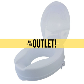 OUTLET | Elevador WC | Con tapa | 10 cm | Blanco | Titán | Mobiclinic
