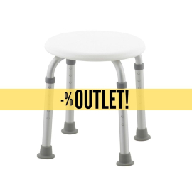 OUTLET | Taburete de baño | Regulable | Antideslizante | Blanco | Faro | Mobiclinic