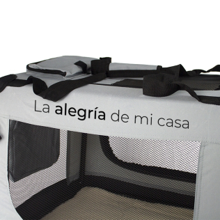 ¡Personalízalo! | Transportín para mascotas | Varias tallas | Customiza tus productos | Plegable | Balú | Gris | Mobiclinic
