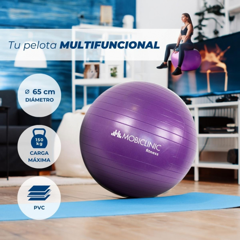 Pelota De Yoga 65 Cm Con Válvula 65cm Para Ejercicio Pilates