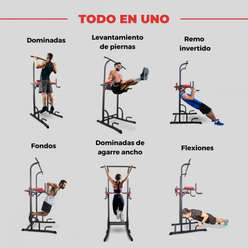 Estacion Dominadas Banco Ejercicio Musculacion Fitness Gym
