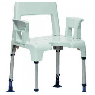 Silla de ducha Pico de Invacare con reposabrazos y respaldo