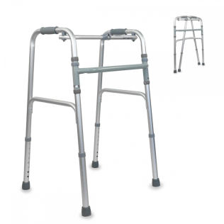 Carex Andador plegable para personas mayores, andador para adultos con  ruedas, andador médico portátil con altura ajustable, 30-37 pulgadas,  aluminio
