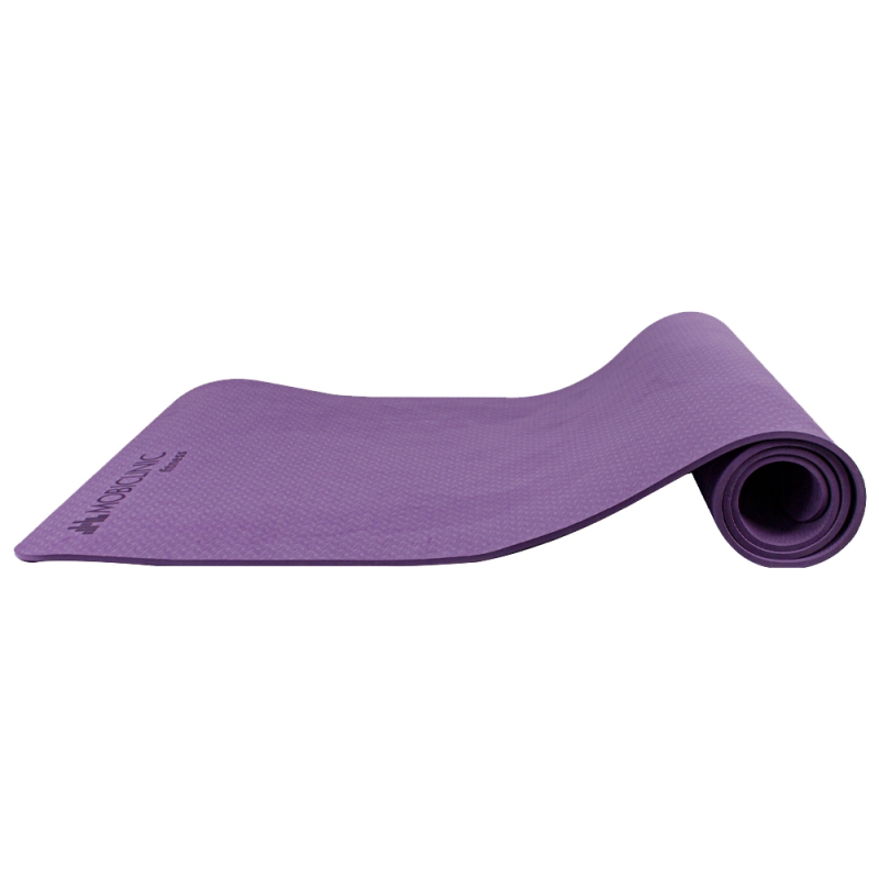 Esterilla de yoga, Antideslizante, 181x60cm, 6mm grosor, Cinta  transporte, Flexible, Ecológico, Morado, EY-01