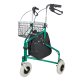 Andador para ancianos | Plegable | Freno en manetas | 3 ruedas | Cesta | Verde | Caleta | Mobiclinic - Vídeo 0