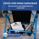 Andador | Plegable | Aluminio | Frenos en manetas | Asiento y respaldo | 4 ruedas | Azul | Escorial | Mobiclinic - Foto 7