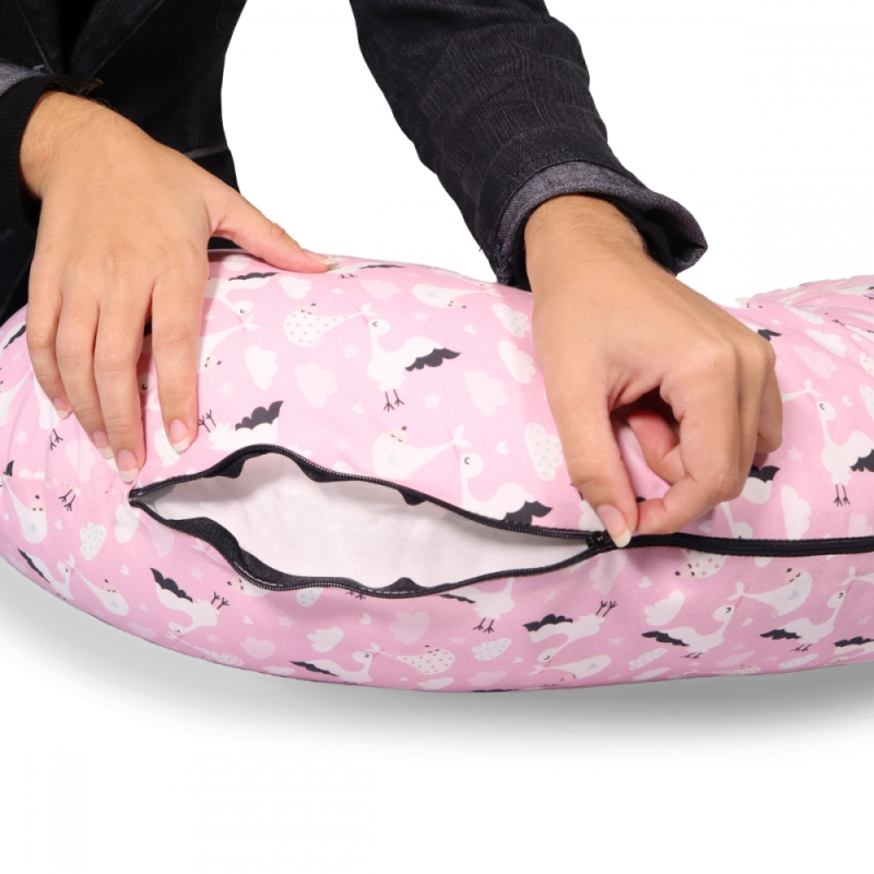  Cojín de lactancia materna para mujeres embarazadas, almohada  de bebé, almohada lateral para dormir, multifunción tipo U (color: rosa,  tamaño: 51.2x27.6 in) : Bebés