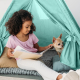 Tienda tipi infantil para juegos | Plegable | Impermeable | Verde agua | Hindú | Mobiclinic - Foto 11
