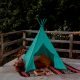 Tienda tipi infantil para juegos | Plegable | Impermeable | Verde agua | Hindú | Mobiclinic - Foto 13