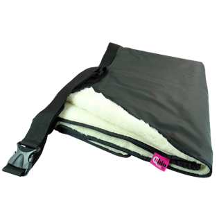 Manta térmica para silla de ruedas | Impermeable| Cinta de sujeción | Lavable | 90 x 105 cm