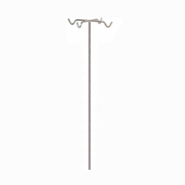 Porta sueros | Acero inoxidable | 4 ganchos | adaptable a cama | Varilla