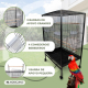 Jaula para pájaros XL | 95 x 43 x 61.5 cm | 8 puertas | Comederos y bebederos | Ruedas | Bandeja extraíble | Ninfa | Mobiclinic - Foto 2