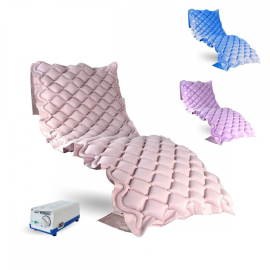 Colchón antiescaras de aire | Con compresor | PVC médico ignífugo | 200x90x7 cm | 130 celdas | Beige | Mobi 1 | Mobiclinic