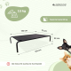 Cama elevada para mascotas | Aislante | 122 x 71 x 21 cm | Máx. 60 kg | Ligera | Resistente | Negra | Cleo | Mobiclinic - Foto 2