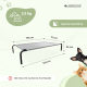 Cama elevada para mascotas | Aislante | 125 x 71 x 22 cm | Máx. 60 kg | Ligera | Resistente | Gris | Cleo | Mobiclinic - Foto 2