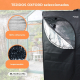 Armario de cultivo | Impermeable | Negro| Nylon | Carga max.28 kg | Fondo desmontable | Barras de sujeción |Growbox | Mobiclinic - Foto 8