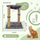 Árbol rascador para gatos | Con hamaca | 40 x 40 x 50 cm | Ligero | Resistente | Máx. 10 kg | Milo | Mobiclinic - Foto 2