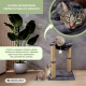 Árbol rascador para gatos | Con hamaca | 40 x 40 x 50 cm | Ligero | Resistente | Máx. 10 kg | Milo | Mobiclinic - Foto 5