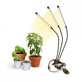 Lámpara de cultivo | LED | 3 modos | 6000K| Negro|...