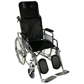 Silla de ruedas plegable | Respaldo reclinable | Elevador de piernas y reposacabeza | Ortopédica | Obelisco | Mobiclinic