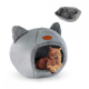 Cueva nido gris para mascotas | Plegable | Gris | Confort | Suave | 38x49x45 cm | Carga máx. 12Kg | HelloCatty | Mobiclinic - Foto 1