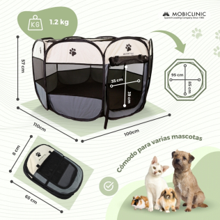 Silla de coche para perros 3 en 1 cómodo BEIGE -  España
