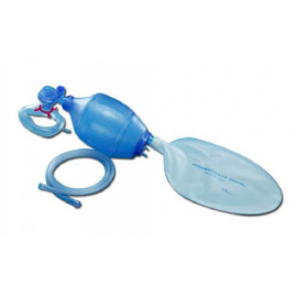 Resucitador Manual PVC Pediátrico | Libre de látex | Incluye bolsa, tubería de oxígeno y mascarilla