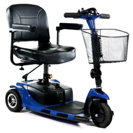 Scooter movilidad reducida | 3 ruedas | Desmontable| Transportable | Luz LED y reflectante | Con cesta | Litium 3 | Libercar