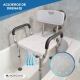 Silla de baño | Altura regulable | Respaldo | Aluminio | Puerto | Mobiclinic - Foto 4