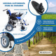 Silla de ruedas eléctrica | Plegable |Auton. 20 km | Aluminio | 20Ah | Azul y negra | Lyra | Mobiclinic - Foto 3