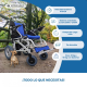 Silla de ruedas eléctrica | Plegable |Auton. 20 km | Aluminio | 20Ah | Azul y negra | Lyra | Mobiclinic - Foto 7