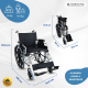 Silla de ruedas plegable | Aluminio | Reposabrazos abatibles y reposapiés extraíbles | Ruedas grandes | Ópera | TOP | Mobiclinic - Foto 1