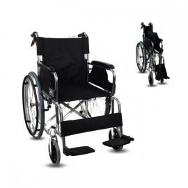Silla de ruedas | Aluminio | Plegable | Con frenos |...