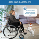 Silla de ruedas | Aluminio | Plegable | Con frenos | Reposabrazos y reposapiés | Ultraligera | Palacio | Mobiclinic - Foto 4