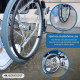 Silla de ruedas | Aluminio | Plegable | Con frenos | Reposabrazos y reposapiés | Respaldo partido | Palacio | Mobiclinic - Foto 5