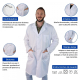 Bata sanitaria para hombre | Manga larga | Cuello y bolsillos | Fácil lavado y planchado | Blanca | Varias tallas | Mobiclinic - Foto 5