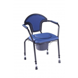 Silla WC | Altura regulable | Portátil | Azul