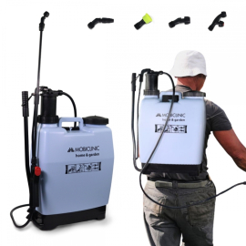 Pulverizador sulfatadora manual 16 L | Fumigación | Jardinería | Riego | Mochila | 4 boquillas | Bomba | Fumibug | Mobiclinic