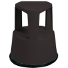 Taburete escalera con ruedas retráctiles | Base antideslizante | Color negro | Polipropileno