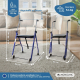 Andador para ancianos | Plegable | Asiento | 2 ruedas | Azul | Emérita | Mobiclinic - Foto 1