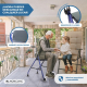 Andador para ancianos | Plegable | Asiento | 2 ruedas | Azul | Emérita | Mobiclinic - Foto 3