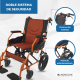 Silla de ruedas | Plegable | Aluminio | Freno en manetas | Reposapiés | Reposabrazos | Naranja | Pirámide | Mobiclinic - Foto 13