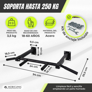 Barras Paralelas Barra Dominadas Pared Casera Medidas Para Barra