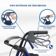 Andador plegable | Aluminio | Frenos en manetas | Doble ajuste en altura | 4 ruedas | Augusto | Mobiclinic - Foto 4