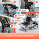 Silla de ruedas tránsito para domicilio | Estrecha asiento 30 cm | Plegable | Aluminio | Frenos | Negro | Júpiter | Clinicalfy - Foto 5