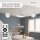 Ventilador de techo | 4 aspas | 6 velocidades | 3 modos iluminación | Luz LED | Mando a distancia | Oasis | Mobiclinic - Foto 6